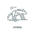 Hyena vector line icon, linear concept, outline sign, symbol