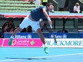 Hyeon Chung of South Korea serve