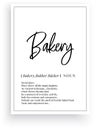 Bakery definition, vector. Minimalist poster design Royalty Free Stock Photo