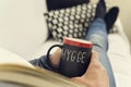 Hygge, danish word for comfort or enjoy Royalty Free Stock Photo