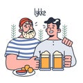 Hygge and Lykke concept. Scandinavian joyful lifestyle approach Royalty Free Stock Photo