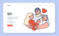 Hygge and Lykke web banner or landing page Royalty Free Stock Photo