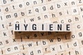 Hygien word concept on cubes Royalty Free Stock Photo