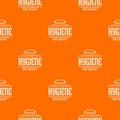 Hygiene bacteria pattern vector orange