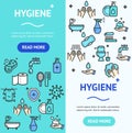 Hygiene Banner Vecrtical Set. Vector