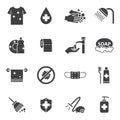 Hygiene and Cleaning icons set Royalty Free Stock Photo