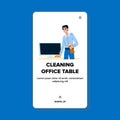 hygiene cleaning office table vector