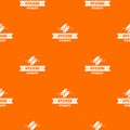Hygiene ear pattern vector orange Royalty Free Stock Photo