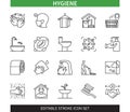 Hygiene editable stroke icon set