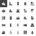 Hygiene elements vector icons set