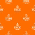 Hygiene face pattern vector orange Royalty Free Stock Photo