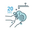 Hygiene - Handwash - 20 Seconds - Stock Icon