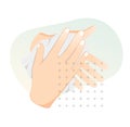 Hygiene - Handwash and wipe with Towel - Stock Icon