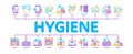 Hygiene And Healthcare Minimal Infographic Banner Vector