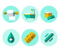 Hygiene Icons Flat Set Royalty Free Stock Photo