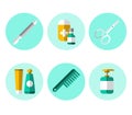 Hygiene Icons Flat Set Royalty Free Stock Photo