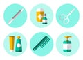 Hygiene Icons Flat Set Royalty Free Stock Photo