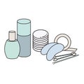 Hygiene icons. Vector Picture. lash extensions materials Royalty Free Stock Photo