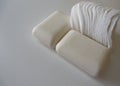 Hygiene kit: white soap and cotton pads