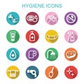 Hygiene long shadow icons Royalty Free Stock Photo