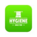 Hygiene morning icon green vector