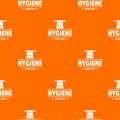 Hygiene morning pattern vector orange Royalty Free Stock Photo