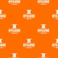 Hygiene morning pattern vector orange