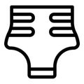 Hygiene nappy icon, outline style