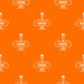 Hygiene pattern vector orange Royalty Free Stock Photo