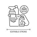 Hygiene products and services linear icon Royalty Free Stock Photo