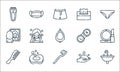 hygiene routine line icons. linear set. quality vector line set such as sink, toothbrush, comb, washing hands, soap, mirror, Royalty Free Stock Photo