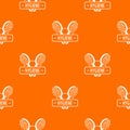 Hygiene shower pattern vector orange Royalty Free Stock Photo
