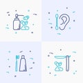 Hygiene thin line icons set