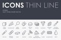 Hygiene Thin Line Icons Royalty Free Stock Photo