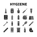 hygiene virus hand soap clean icons set vector Royalty Free Stock Photo