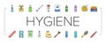 hygiene virus hand soap clean icons set vector Royalty Free Stock Photo