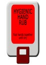 Hygienic hand rub dispenser Royalty Free Stock Photo