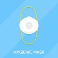 Hygienic mask flat design element,Icon,Vector and Illustration