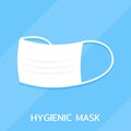 Hygienic mask flat design element,Icon,Vector and Illustration