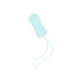 Hygienic vaginal tampon. isolated image of protective device during woman`s menstrual cycle.