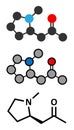 Hygrine coca alkaloid molecule