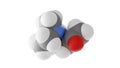 hygrine molecule, pyrrolidine alkaloid, molecular structure, isolated 3d model van der Waals