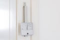 Hygrometer humidity meter in white cube gallery museum Royalty Free Stock Photo