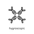 Hygroscopic icon. Trendy modern flat linear vector Hygroscopic i Royalty Free Stock Photo