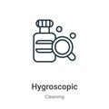Hygroscopic outline vector icon. Thin line black hygroscopic icon, flat vector simple element illustration from editable cleaning
