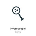 Hygroscopic vector icon on white background. Flat vector hygroscopic icon symbol sign from modern cleaning collection for mobile