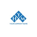 HYM letter logo design on white background. HYM creative initials letter logo concept. HYM letter design Royalty Free Stock Photo