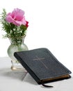 Hymnal with flowers Royalty Free Stock Photo