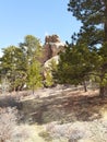 Hynds road hiking trail large rocky outcroppings Cheyenne, Wyoming Royalty Free Stock Photo