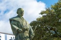 Oishi Kuranosuke Statue at Oishi shrine in Ako, Hyogo, Japan. He is known as the leader of the Forty-